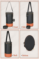 Green Hermitage Hemera Vegan Leather Bucket Bag (Black & Gingerbread)