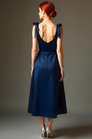 Studio Amala Midnight Sapphire Navy Blue Slip Dress