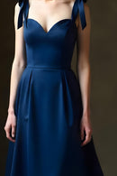 Studio Amala Midnight Sapphire Navy Blue Slip Dress