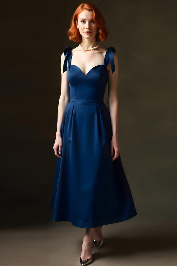 Studio Amala Midnight Sapphire Navy Blue Slip Dress