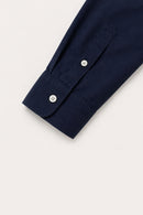 Venhoma Cotton Oxford Men's Navy Blue Shirt
