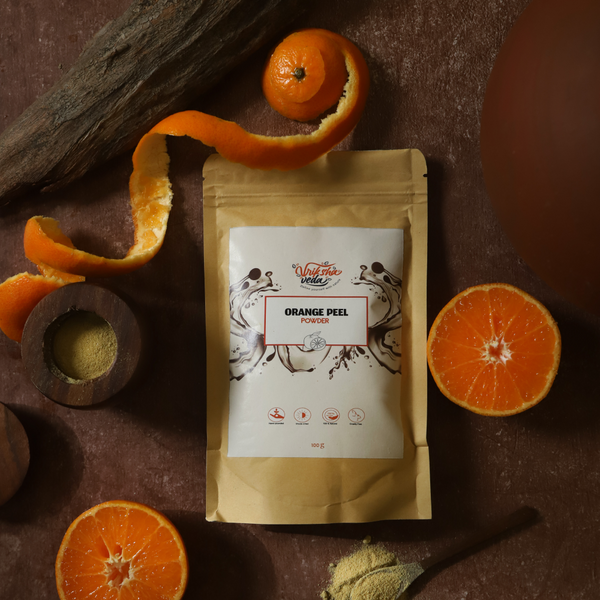 Vriksha Veda Orange Brown Orange Peel Face Mask Powder