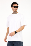 Men White Oversized Bamboo T-Shirt – Soft, Breathable & Sustainable