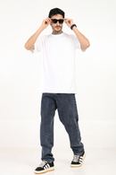 Men White Oversized Bamboo T-Shirt – Soft, Breathable & Sustainable