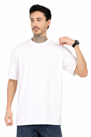 Men White Oversized Bamboo T-Shirt – Soft, Breathable & Sustainable