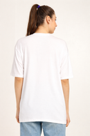 Women White Oversized Bamboo T-Shirt – Soft, Breathable & Sustainable