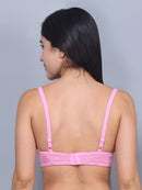 Bamboo Fabric Full Coverage Padded T-shirt Bra | Baby pink