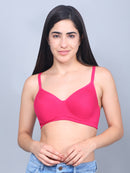 Bamboo Fabric Full Coverage Padded Bra | Pink