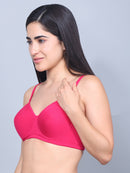 Bamboo Fabric Full Coverage Padded Bra | Pink