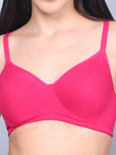 Bamboo Fabric Full Coverage Padded Bra | Pink