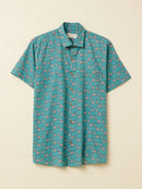 Patrah Block Blue Scooter Printed Shirt