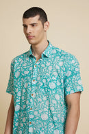 Patrah Block Botanical Floral Handblock Printed Shirt