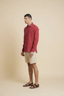 Patrah Khadi - Handwoven Apple Cinnamon  Handloom Shirt