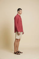 Patrah Khadi - Handwoven Apple Cinnamon  Handloom Shirt