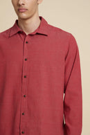 Patrah Khadi - Handwoven Apple Cinnamon  Handloom Shirt