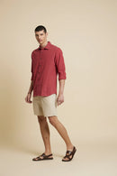 Patrah Khadi - Handwoven Apple Cinnamon  Handloom Shirt