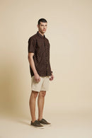 Patrah Block Boho Black Printed Shirt