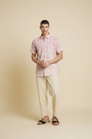 Patrah Block Purple Pineapple Handblock Printed Shirt