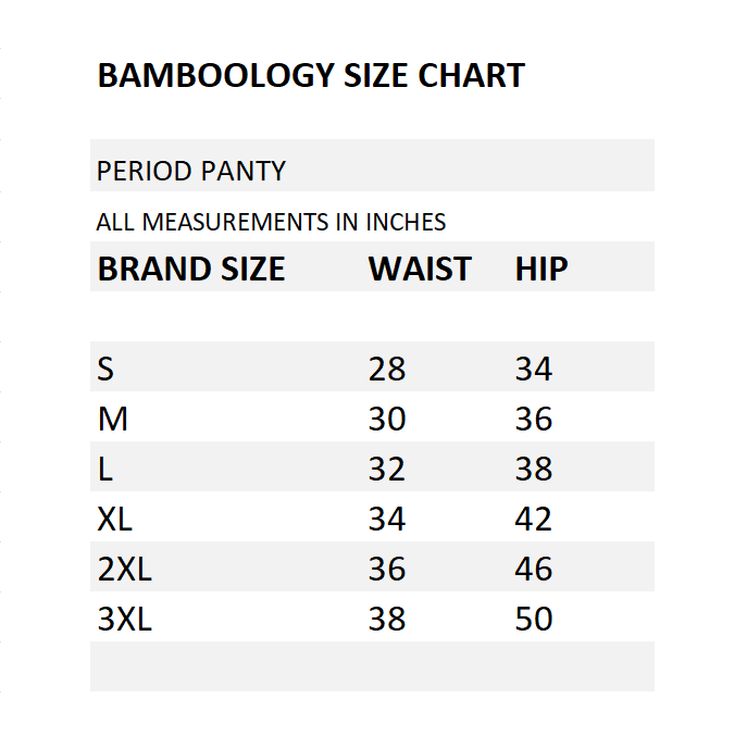 Bamboo Leak Proof Bamboo Fabric Menstrual/Period Panty