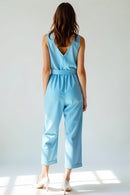 Studio Amala Frosted Cloud Linen Women’s Powder Blue Jumpsuit