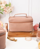 Whitefire Vegan Leather Vanity Case in Powder Pink