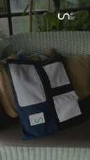 Un Denim - Multi-Pocket Reversible Denim Tote Bag