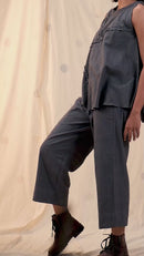 Thread Game Organic Khadi Women's Grey Coord Set