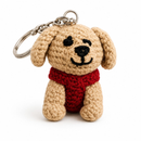 SriJeevanam Jute Unisex Multicolor Puppy Keychain