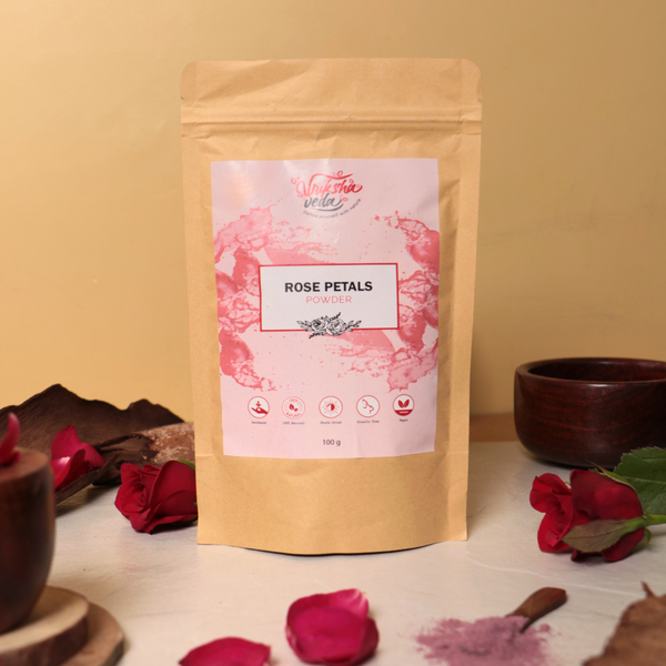 Vriksha Veda Pink Rose Petals  Face Mask Powder