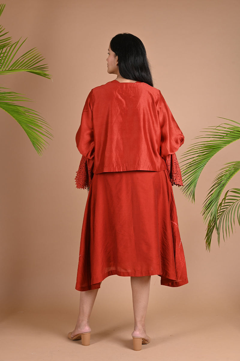 Ethically made Chanderi cutout jacket