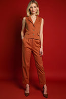 Studio Amala Sundown Spice Cotton Women's Rust Orange Coordinated Set