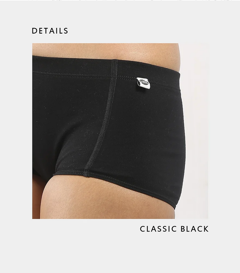 Wear Equal Classic Black Boy-Shorts