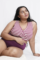 Wear Equal Plum Stripe Maternity Bralette