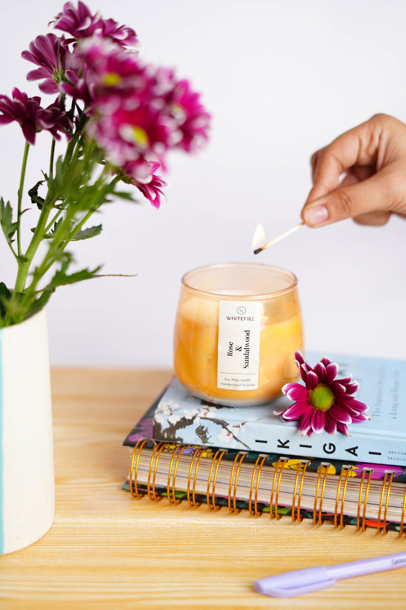 Soy Candle - Rose & Sandalwood