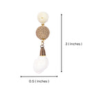 Elegant Shell Drop Earrings with Twisted Gold Bead Accents – Coastal Chic Jewelry