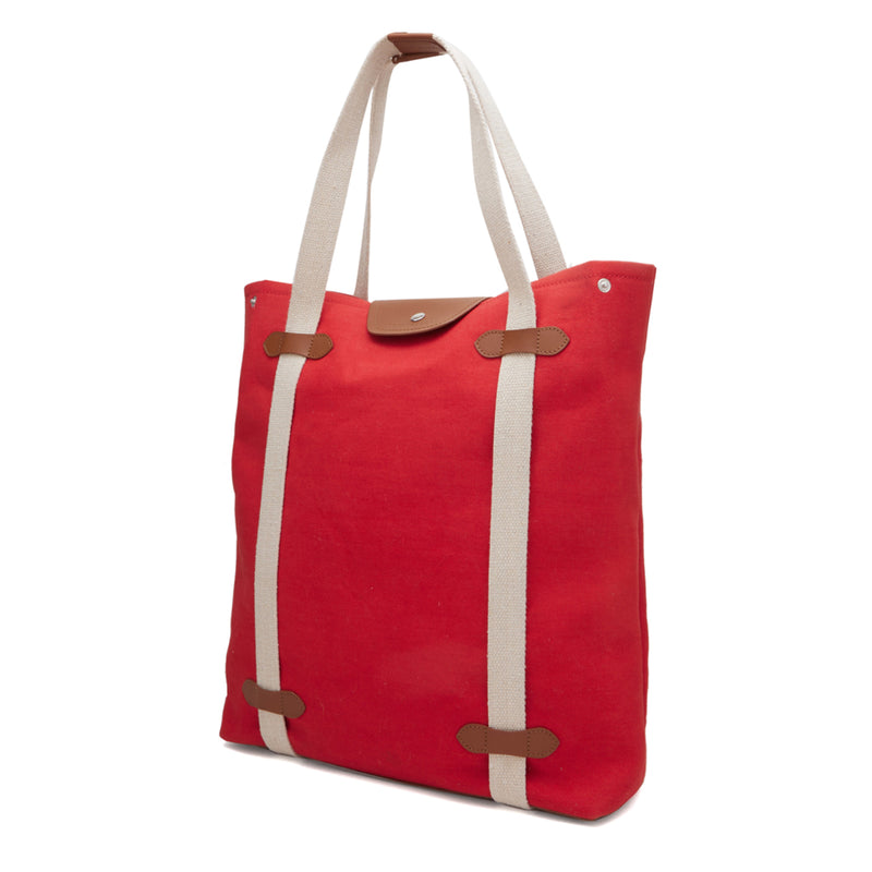 3-in-1 Red Canvas Convertible Bag