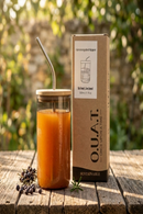 O.U.A.T. Greencycled Sipper - 500 ml with Stainless Steel Straw & Bio Lid