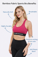 Bamboology Bamboo Fabric Sports Bra for Women | Ultra-Soft, Breathable, Sweat-Wicking Activewear | Fuchsia