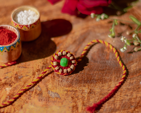 Scrapshala Togetherness Plantable Seed Rakhi Box | Pair of 2 Seed Rakhi | Roli-Chawal | Tulsi Plant | Handmade in Banaras