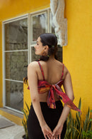 The Conscious Closet  By The Sunset Printed Bandana Top in Bemberg Satin