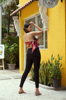 The Conscious Closet  By The Sunset Printed Bandana Top in Bemberg Satin