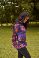 The Conscious Closet By The Ocean Printed Women Shirt in Modal Satin