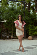 The Conscious Closet Blooming Rose Detachable Dress in Hemp and Linen