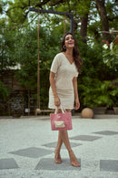 The Conscious Closet Blooming Rose Detachable Dress in Hemp and Linen
