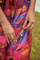 The Conscious Closet By The Sunset Printed Detachable Dress