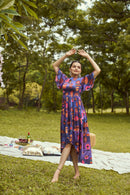 The Conscious Closet Dreamy Sunset Printed Detachable Dress