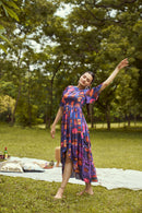 The Conscious Closet Dreamy Sunset Printed Detachable Dress