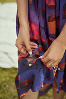 The Conscious Closet Dreamy Sunset Printed Detachable Dress