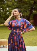 The Conscious Closet Dreamy Printed Sunset Dress