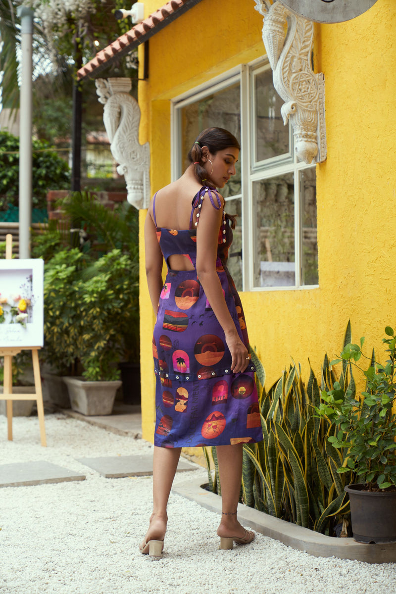 The Conscious Closet By The Ocean Detachable Printed Dress
